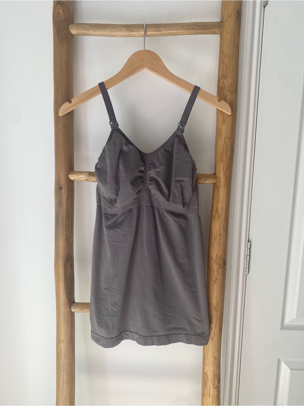 Hatch Nursing Camisole Tank Top Gray With Built in Bra Sz XL